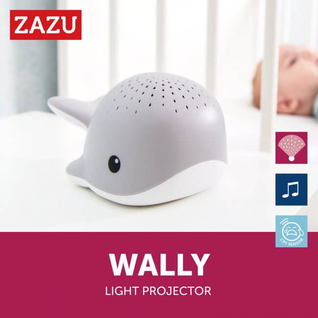 Η Φάλαινα Wally θα νανουρίζει το μωρό σας με το χτύπο της καρδιάς και θαλάσσιους λευκούς ήχους θαλάσσης του βυθού.